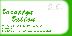 dorottya ballon business card